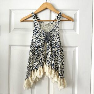 HYDEpark By Buckle Boho Open Front Crochet Top Sz XS